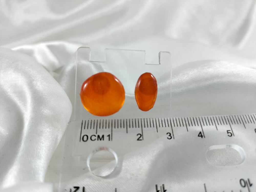 Aretes de pétalos de orquídea naranja