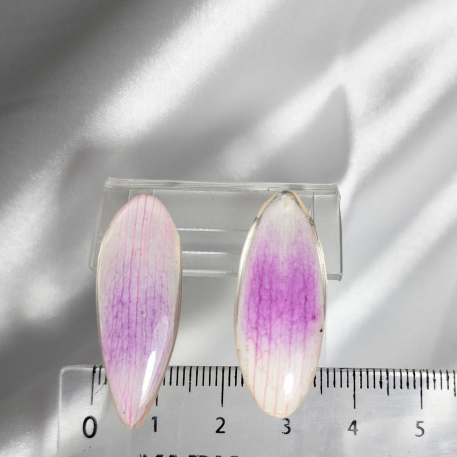 Aretes de pétalos rosas