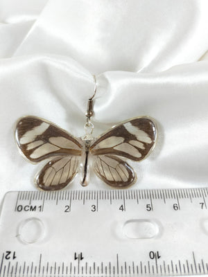 Aretes de mariposa de cristal