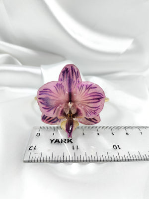 Brazalete de phalaenopsis morada