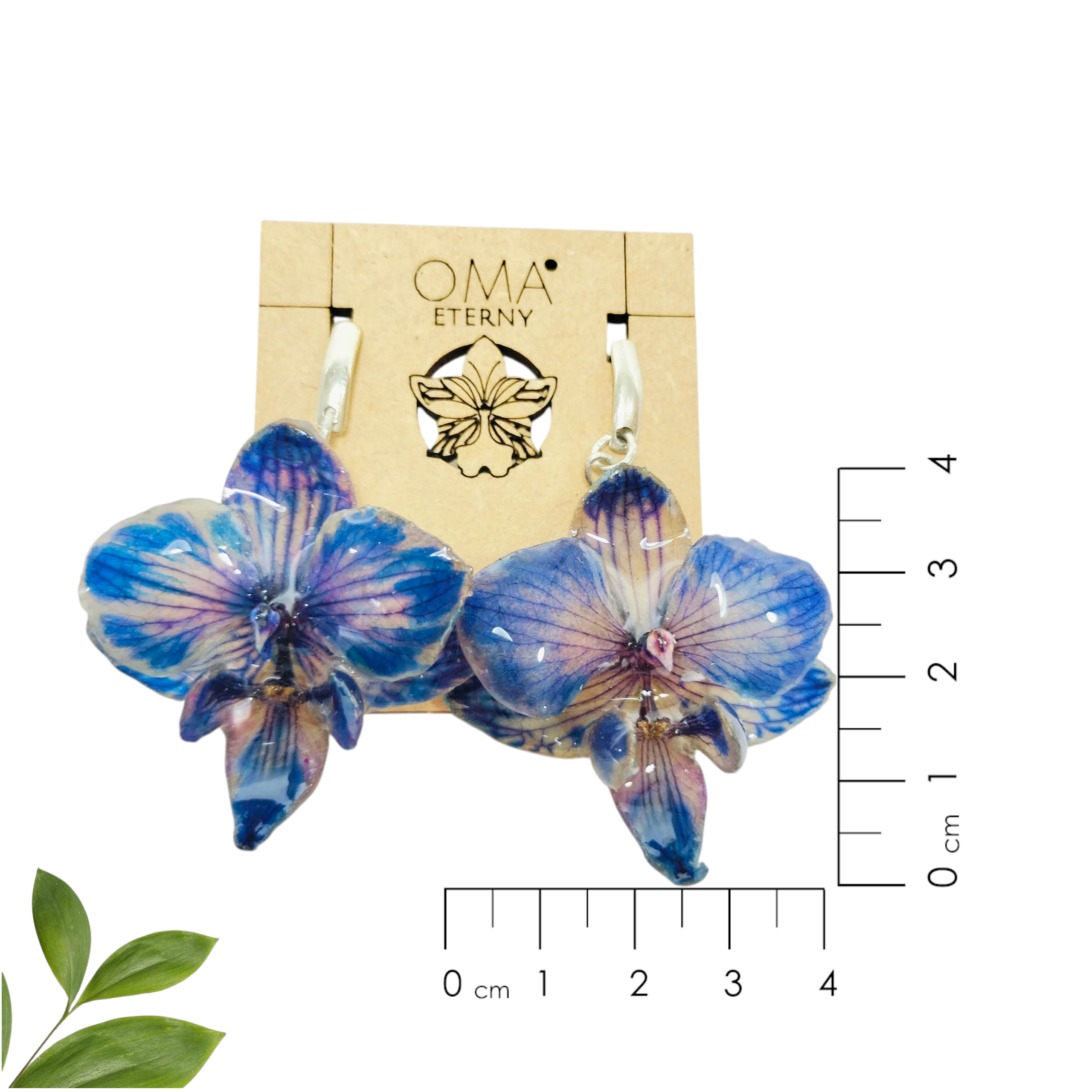 Aretes de Orquídeas Azules