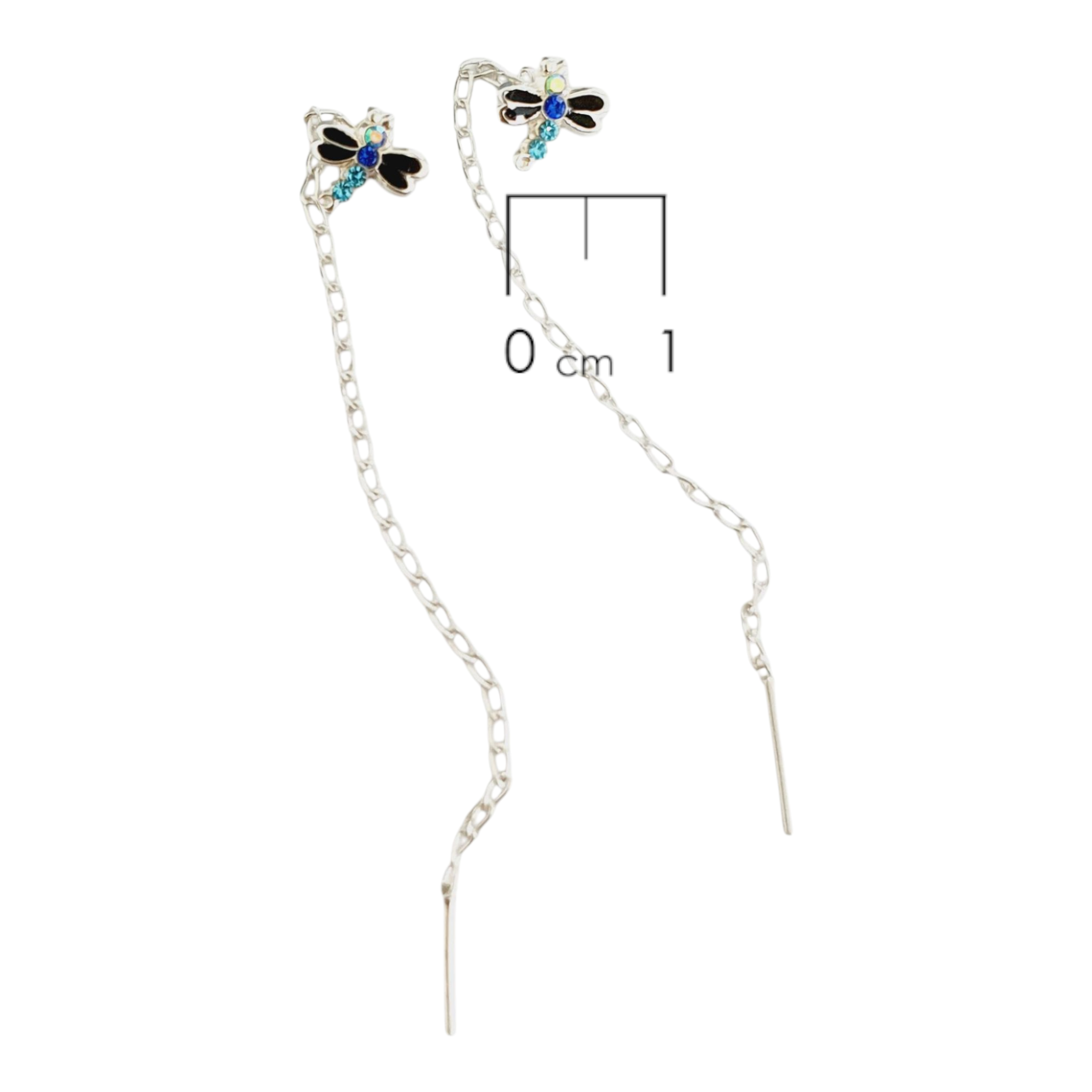 Aretes de plata con mini libelula