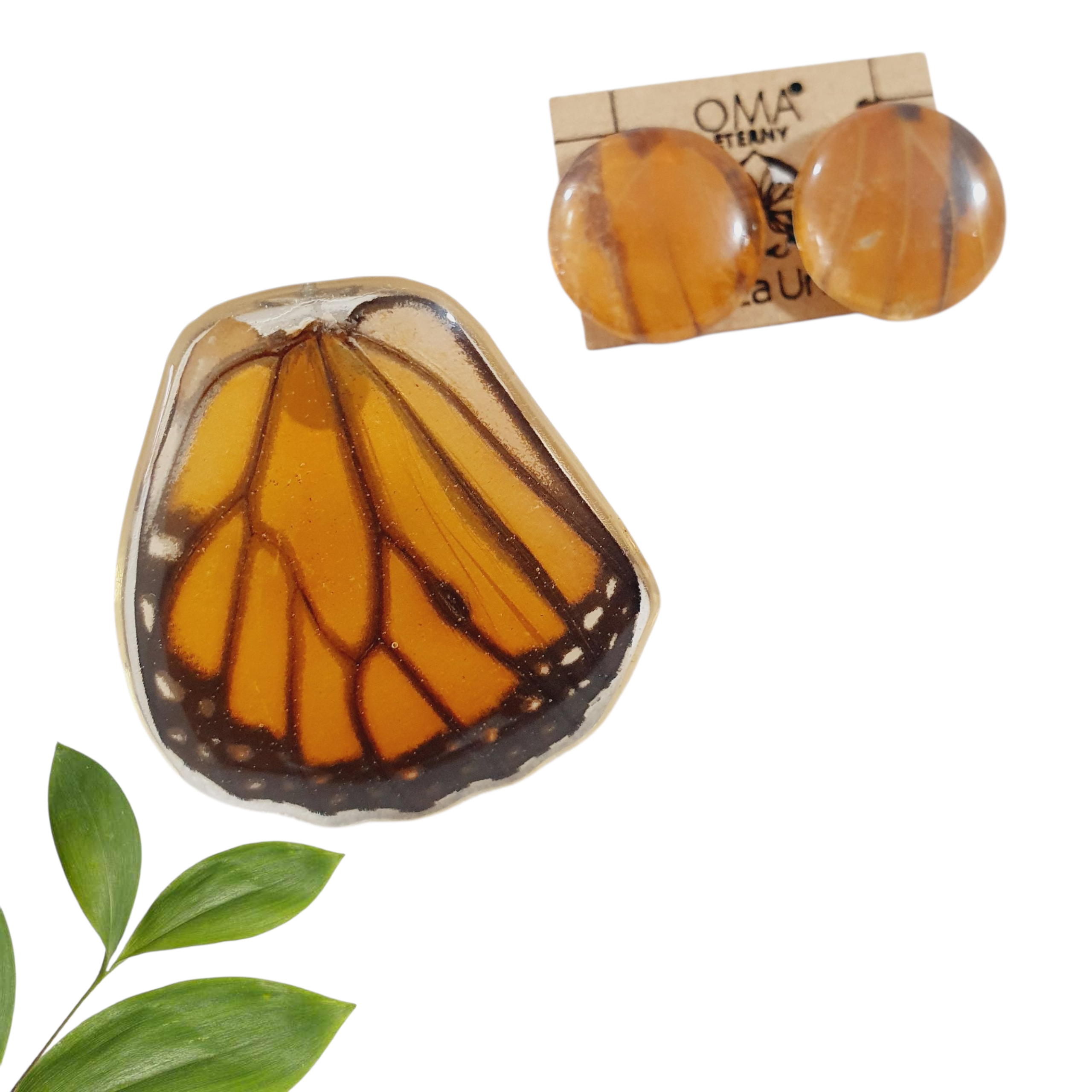 ANILLO ala de mariposa con aretes