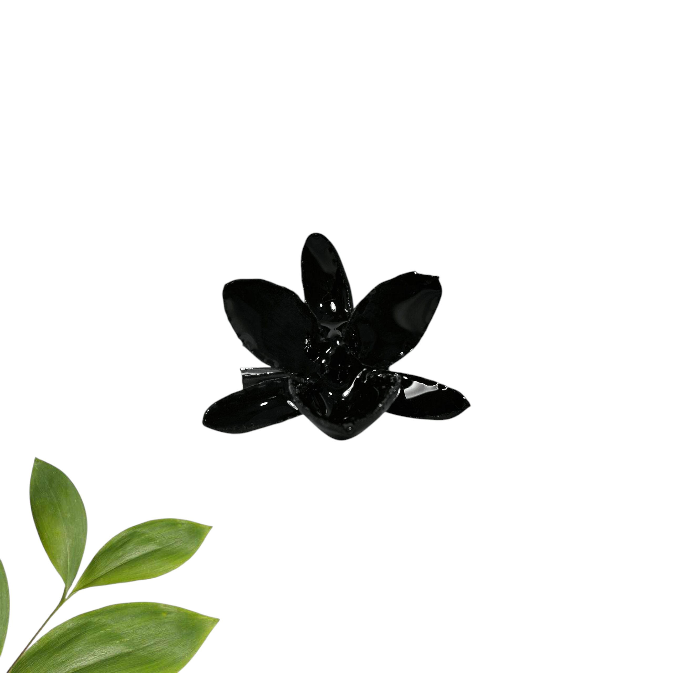 Broche para Cabello de Orquídea Negra