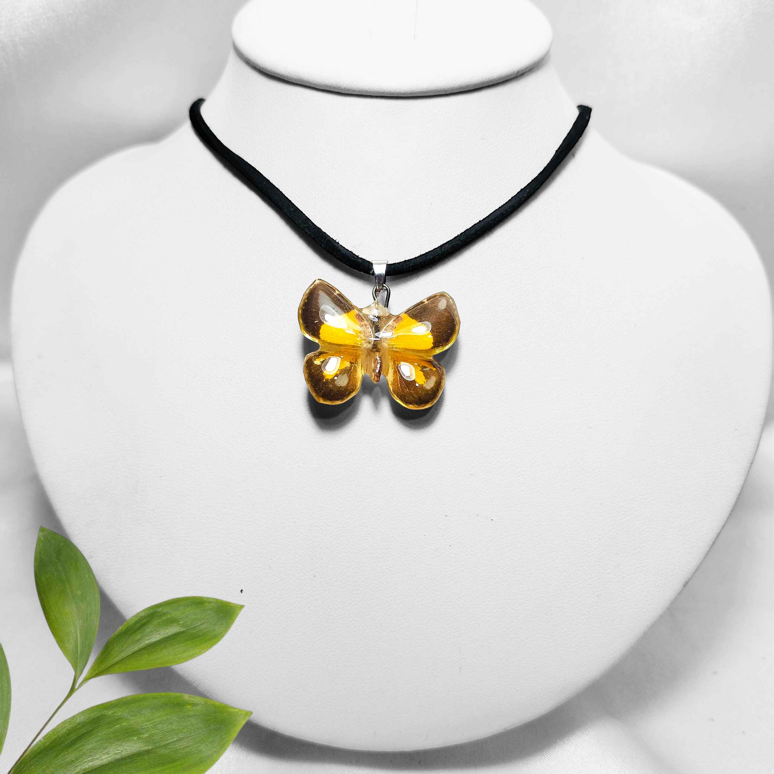 Mariposa Amarillo y Café