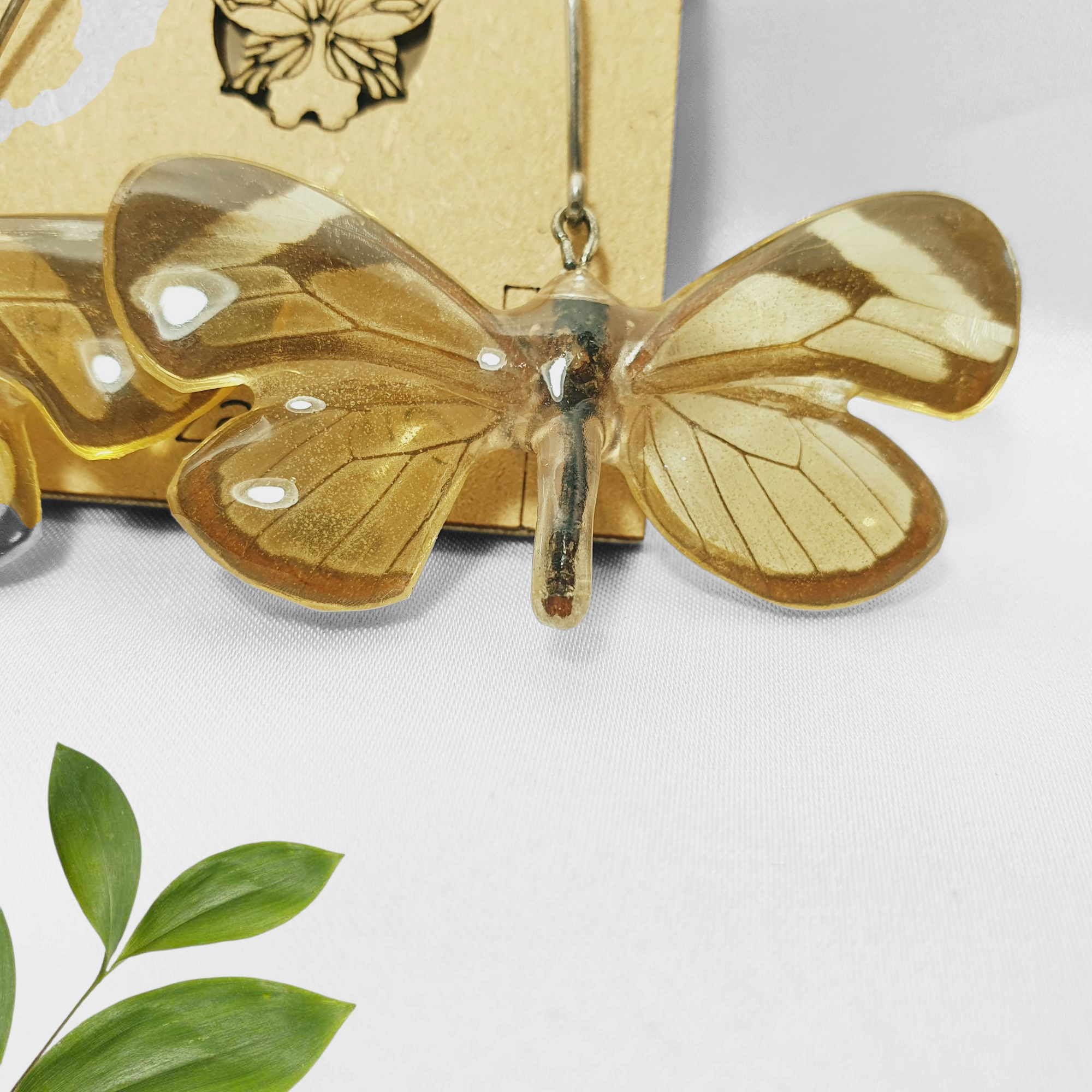Aretes de Mariposa Cristal