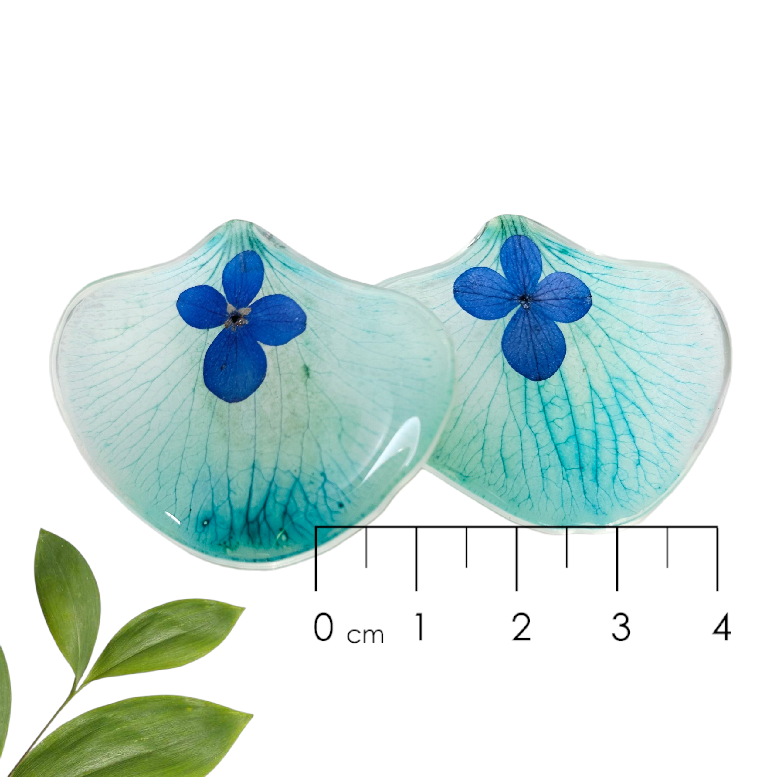 Aretes de Pétalo de Orquídea con Hortensia
