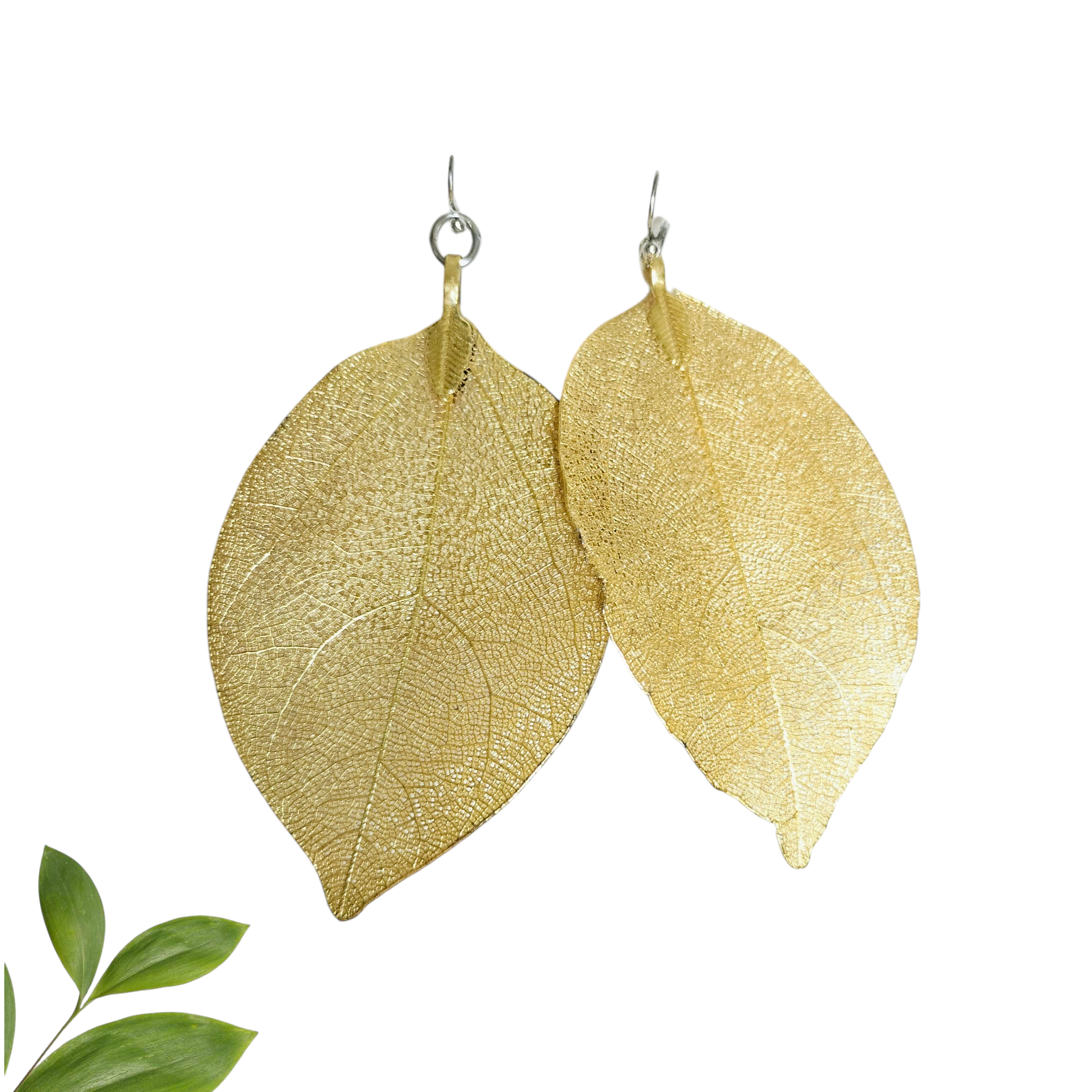 Aretes de Hojas Doradas