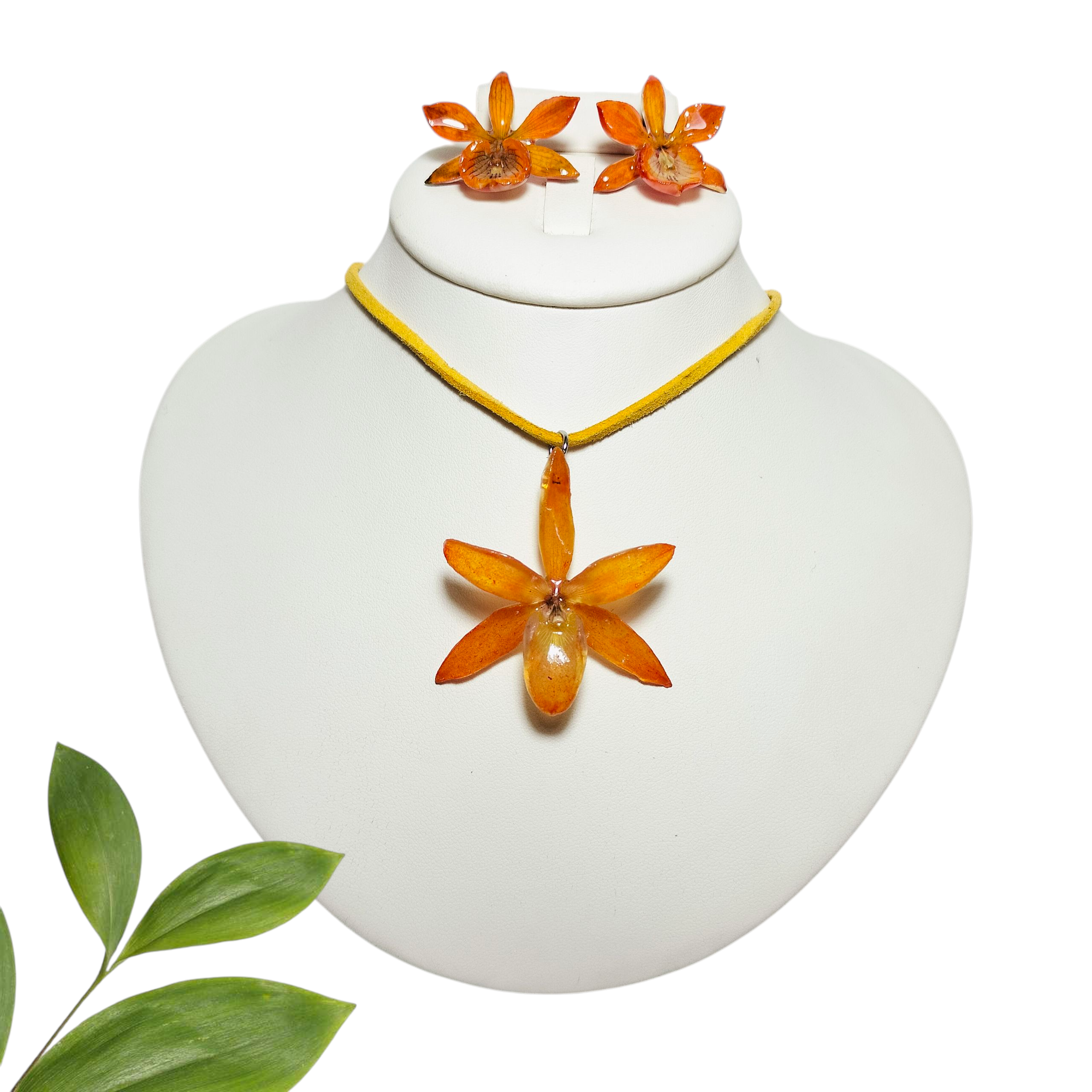 Juego de Orquídeas Naranjas