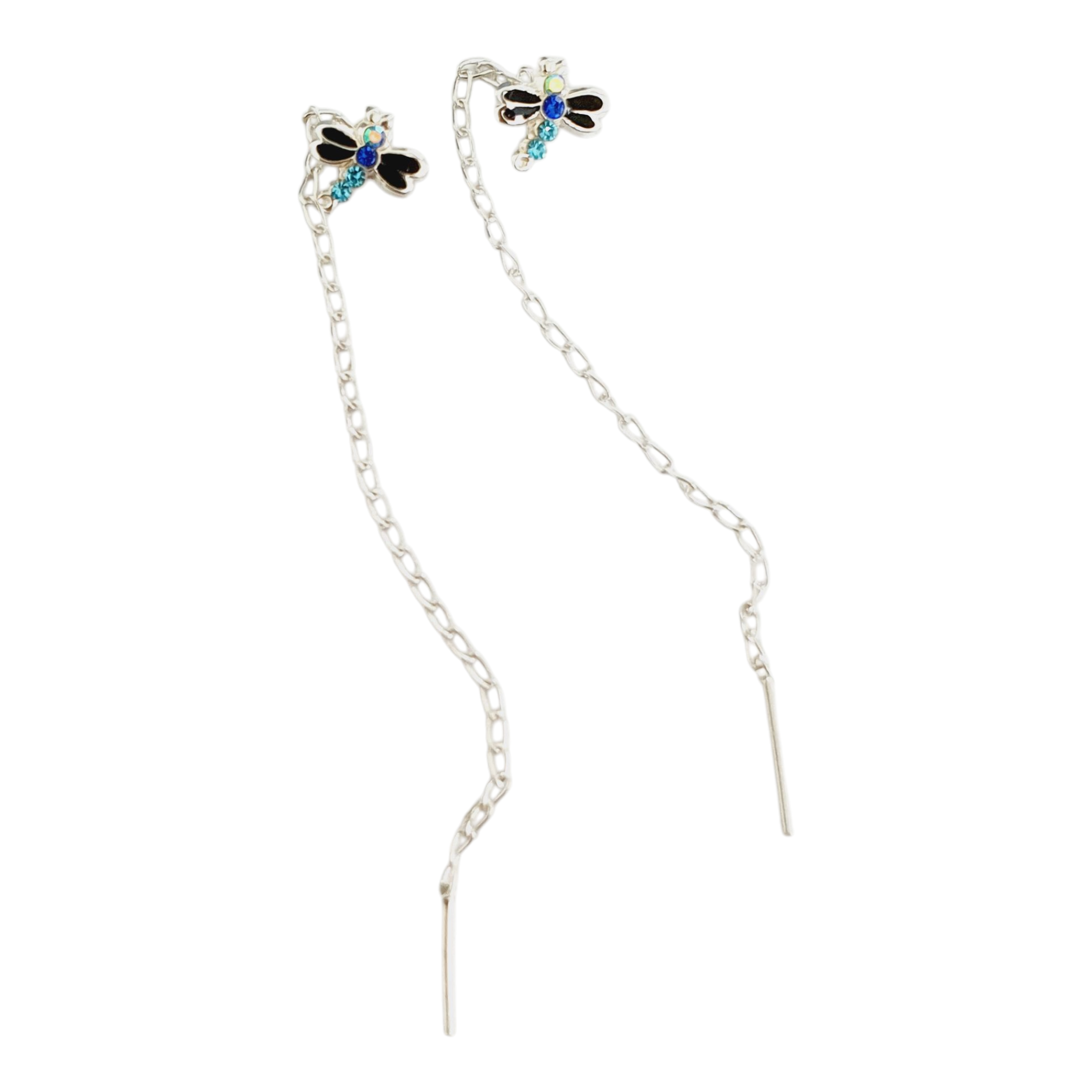 Aretes de plata con mini libelula