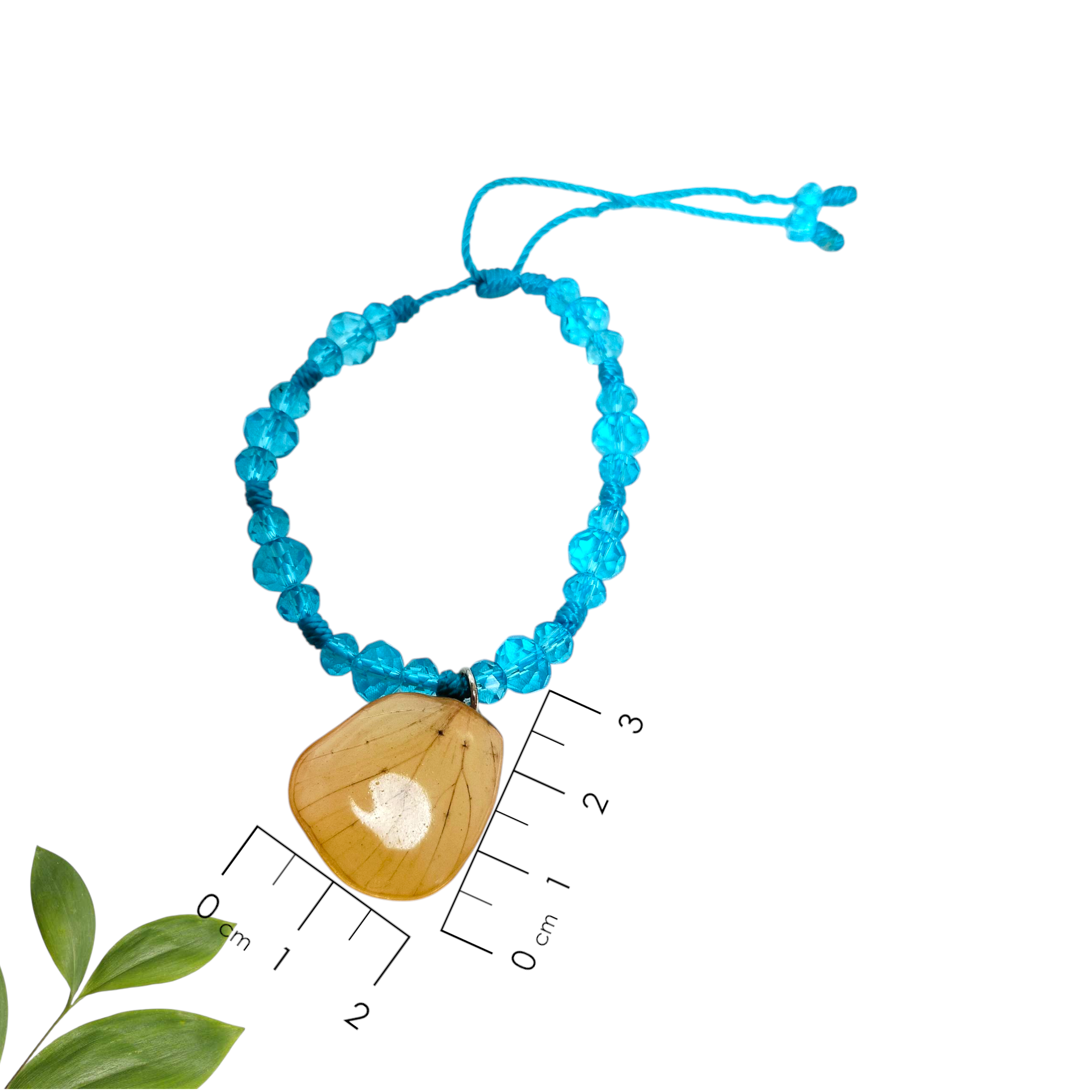 Brazalete Azul con Ala de Mariposa