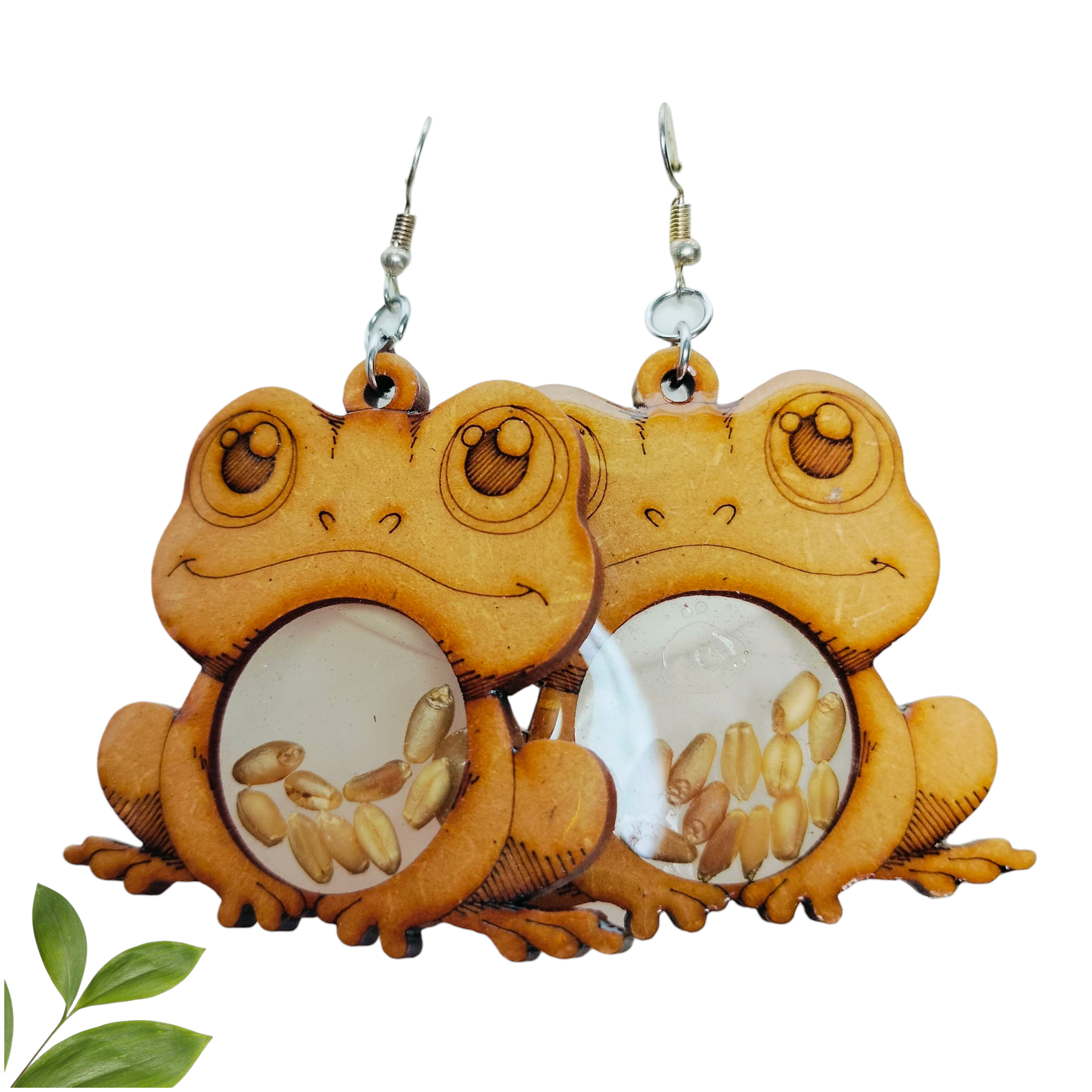 Aretes Colgantes de Ranitas