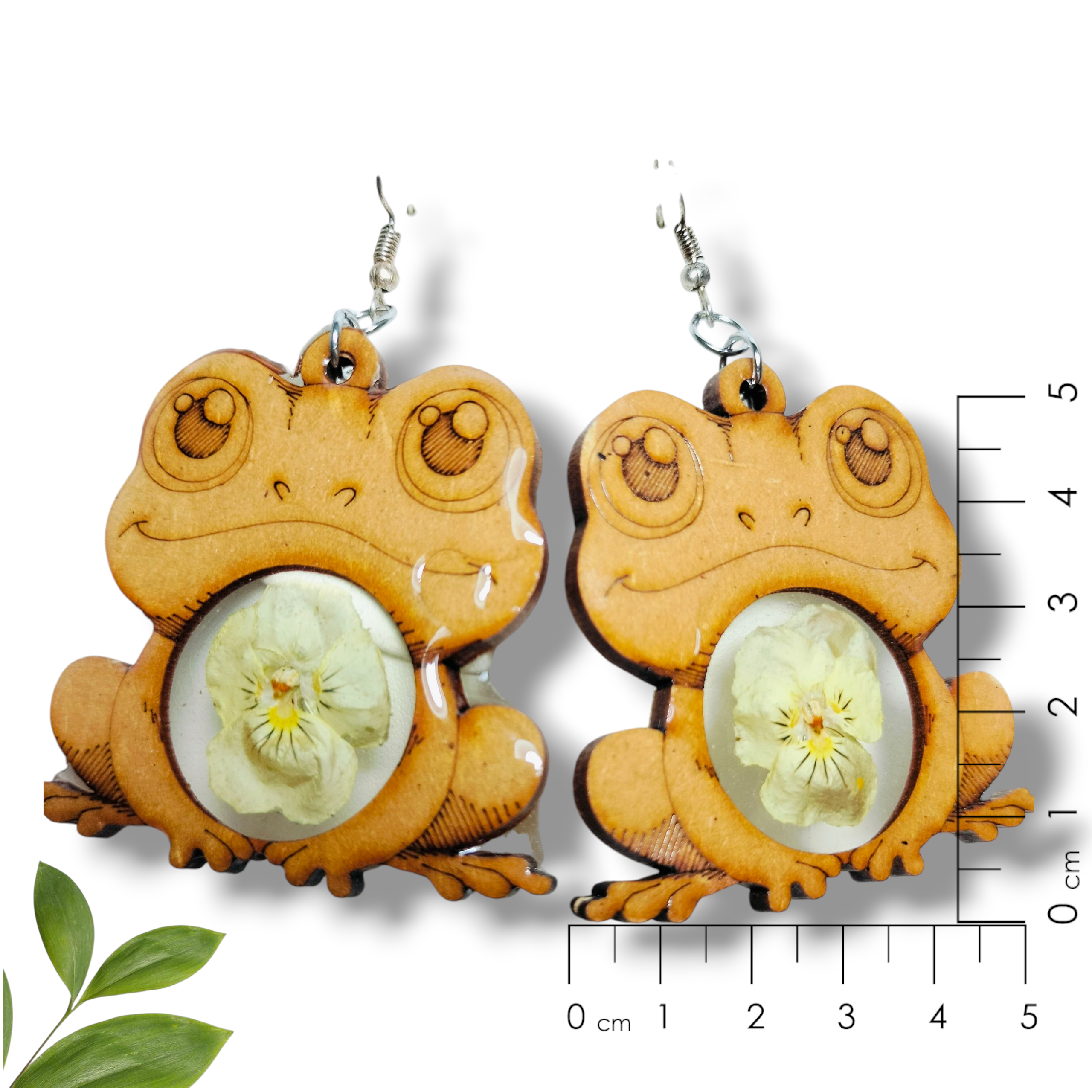 Aretes Colgantes de Ranitas