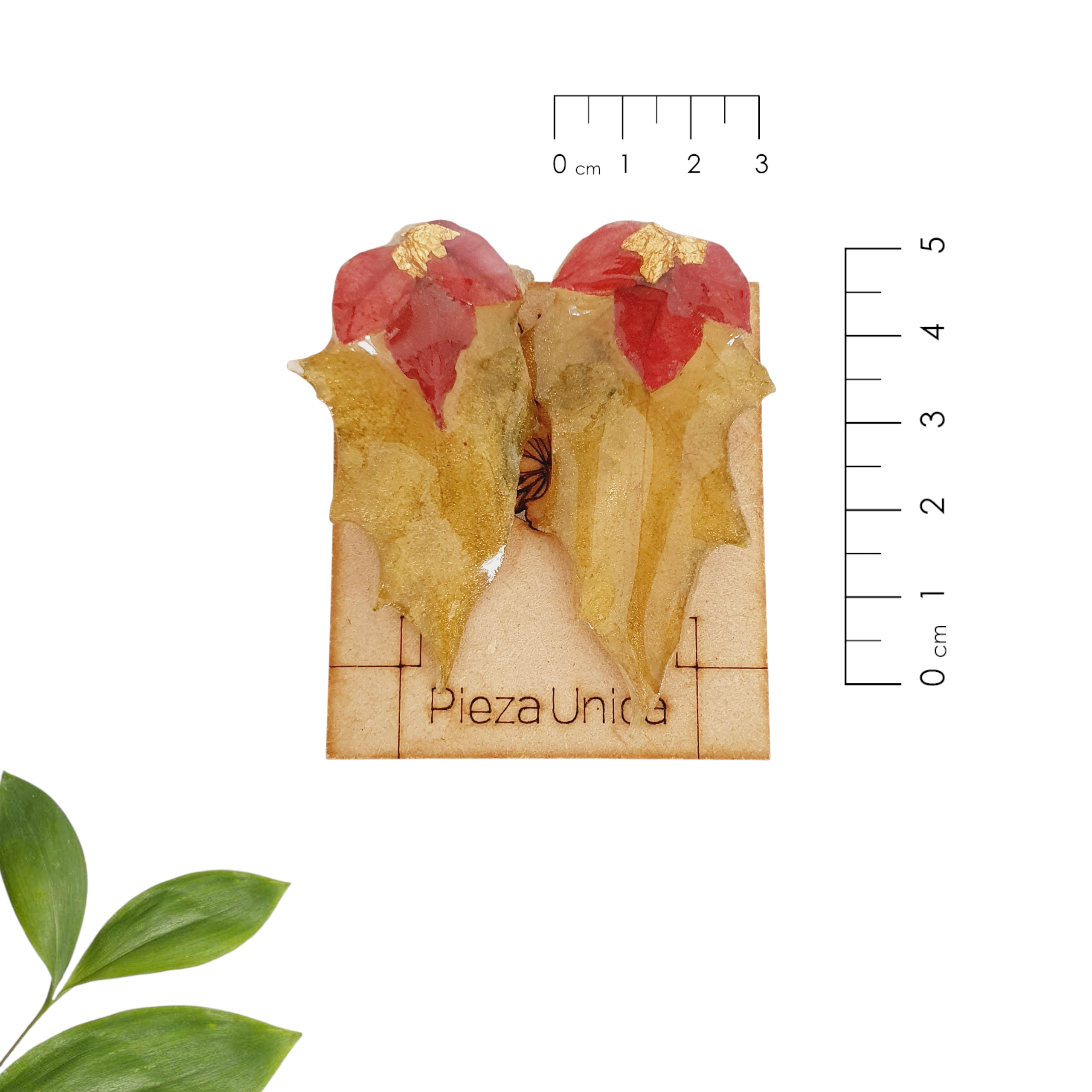 Petalos de noche buena aretes