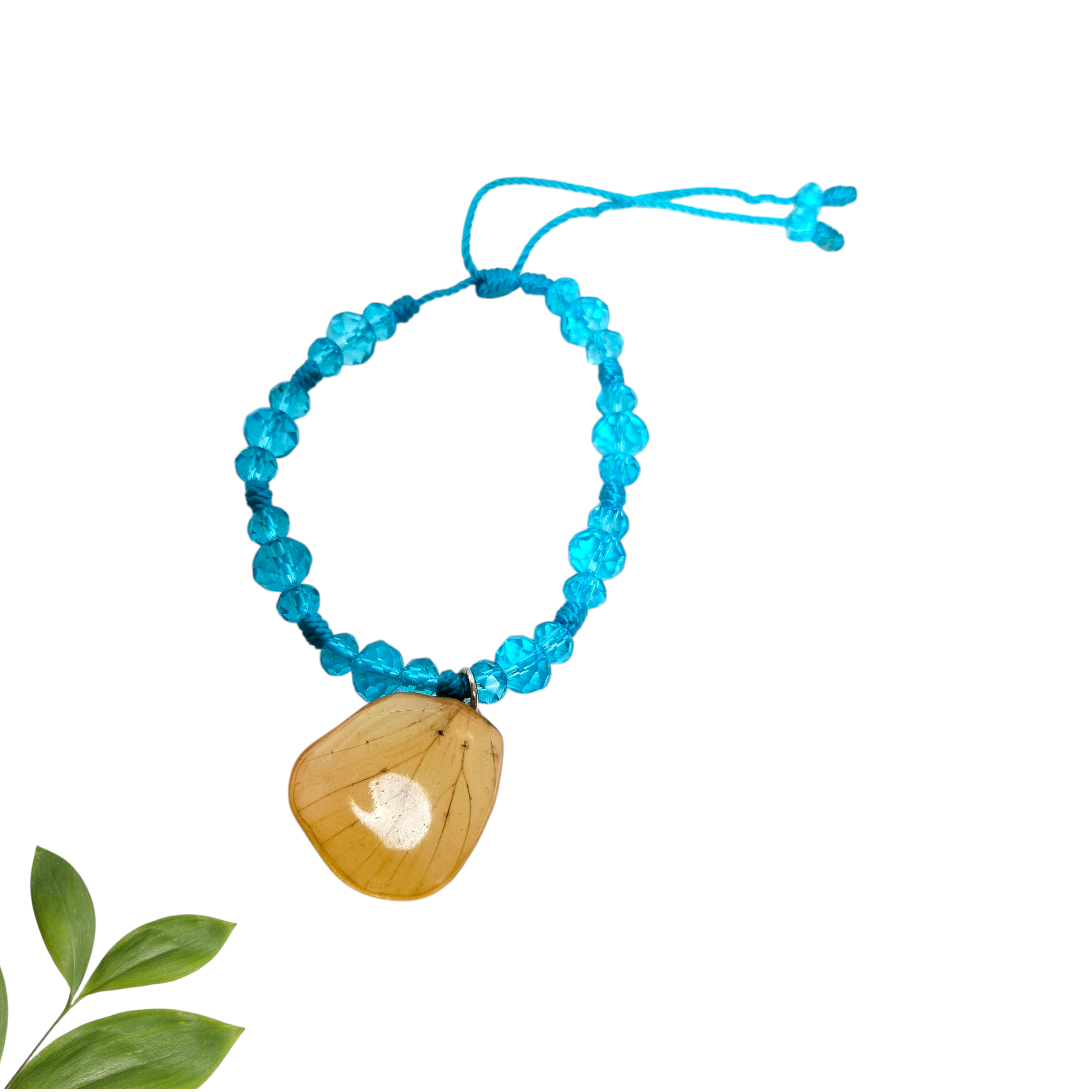 Brazalete Azul con Ala de Mariposa