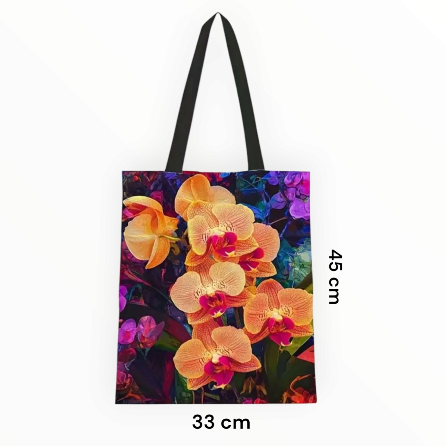 Bolso de orquídeas naranjas