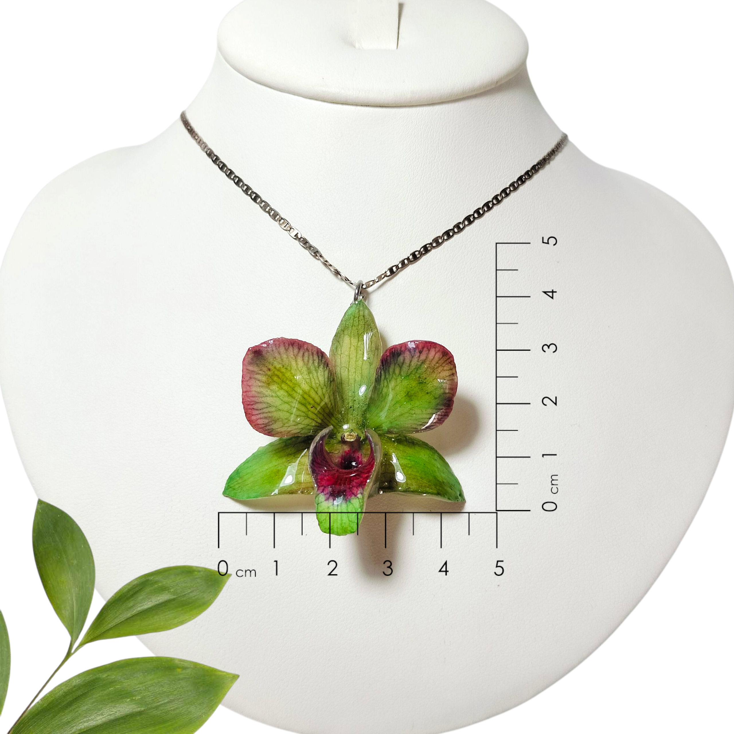 Dije de Orquídea Verde