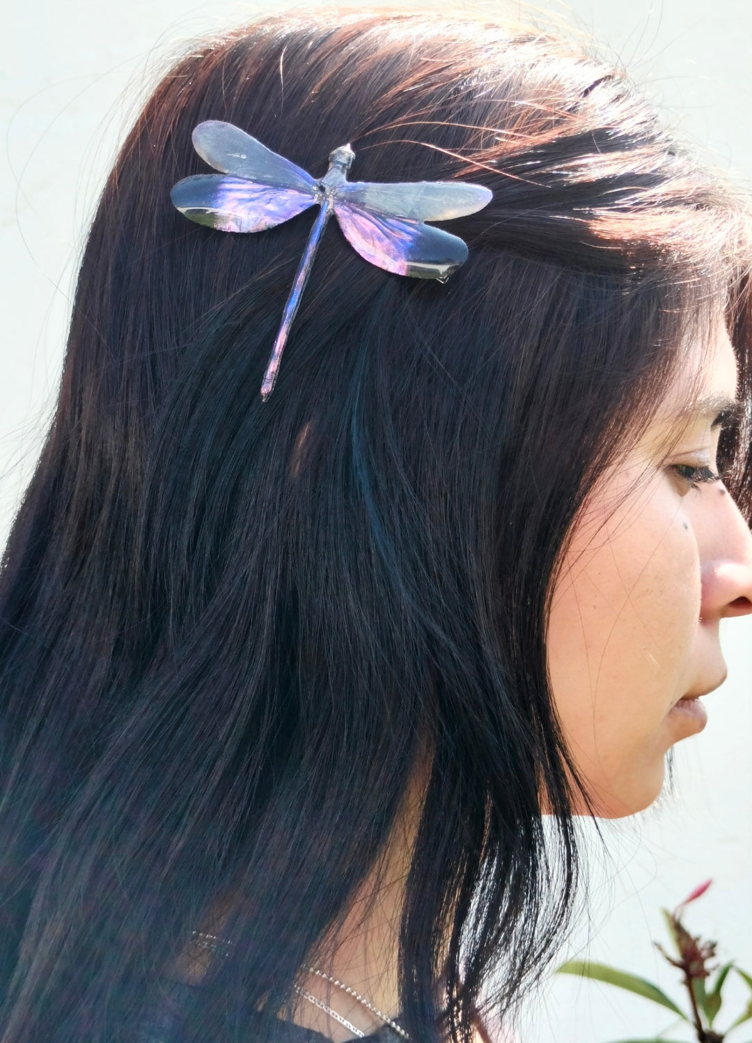 Broche de cabello de Libélula tornasol