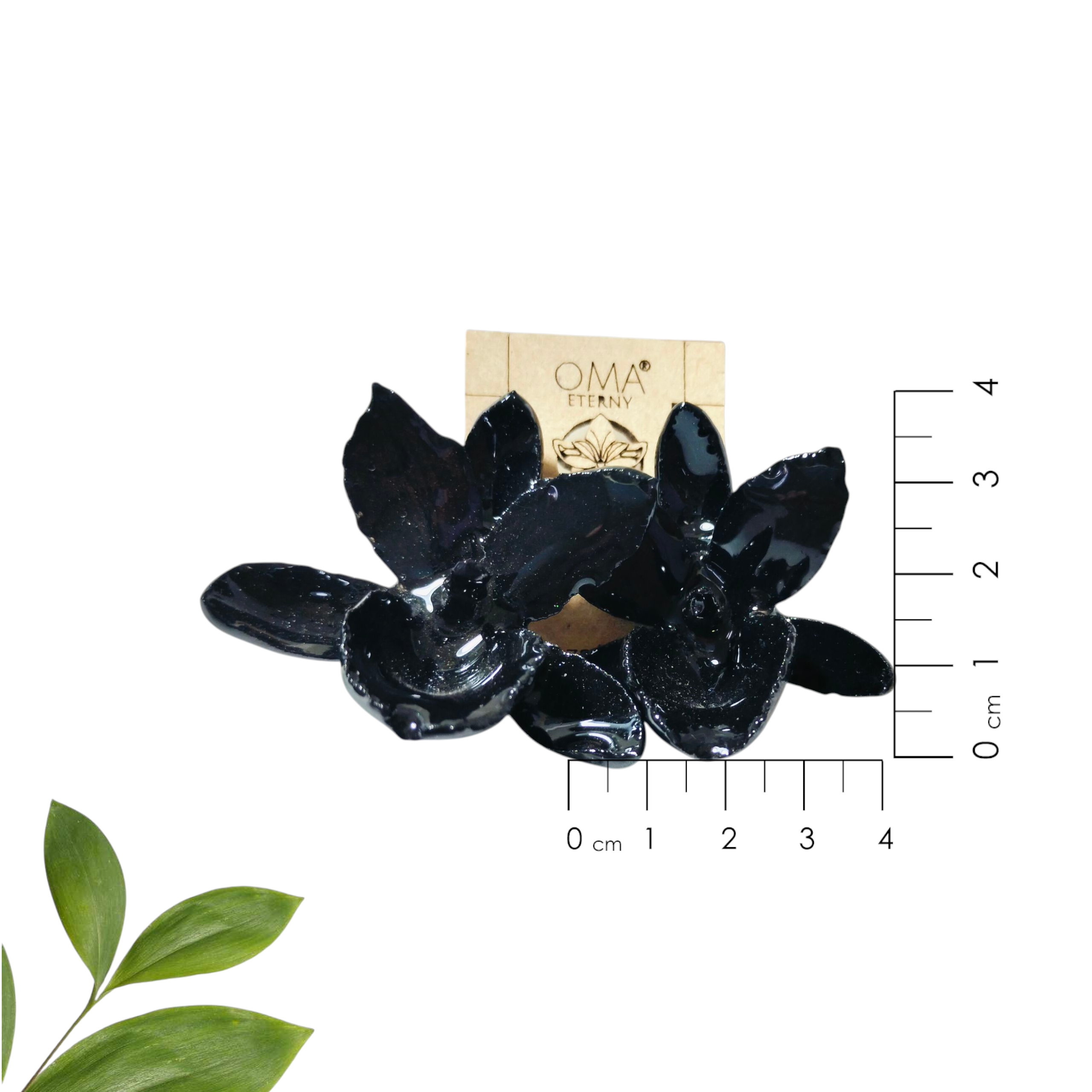 Aretes de Orquídeas Negras