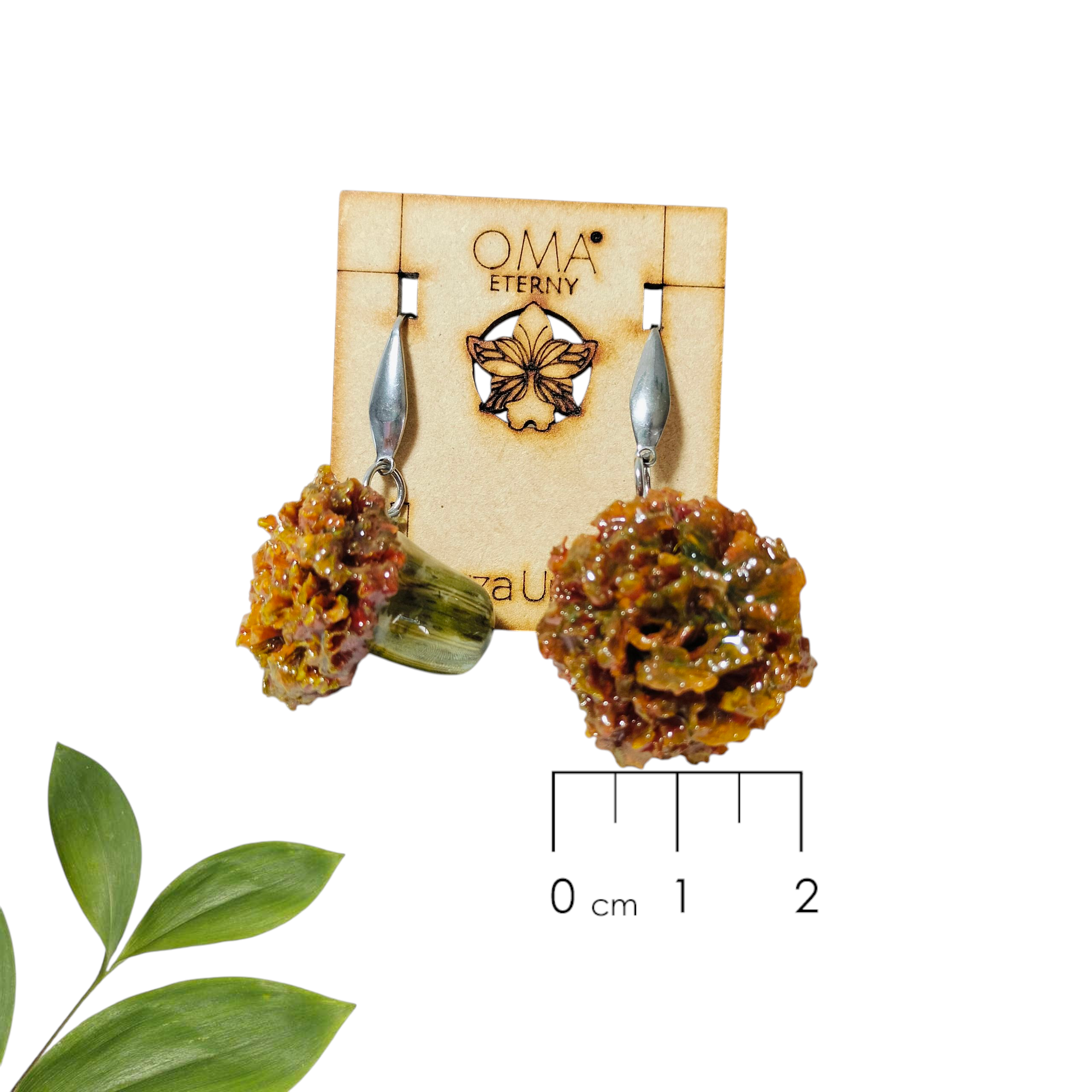 Aretes Colgantes de Cempasúchil