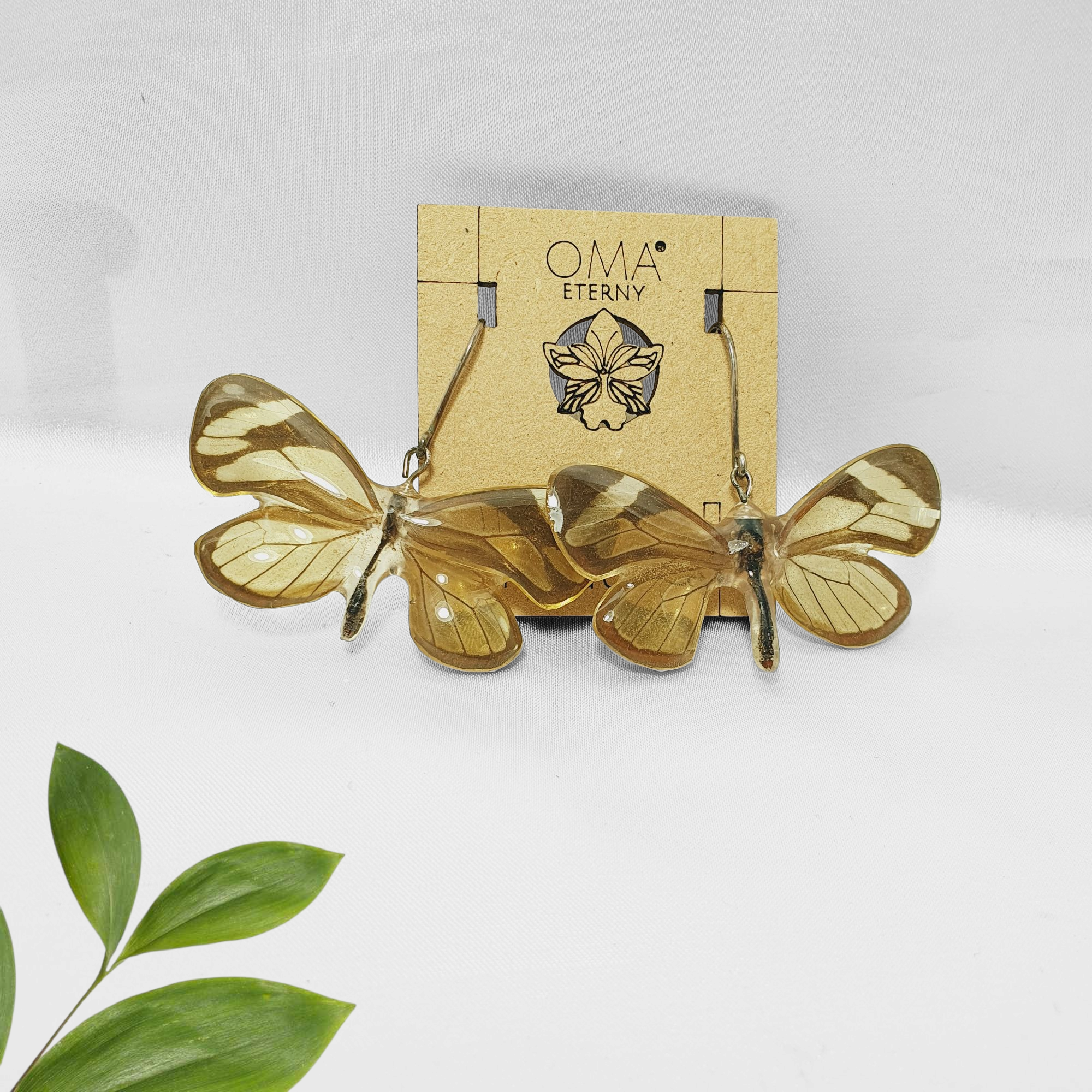 Aretes de Mariposa Cristal