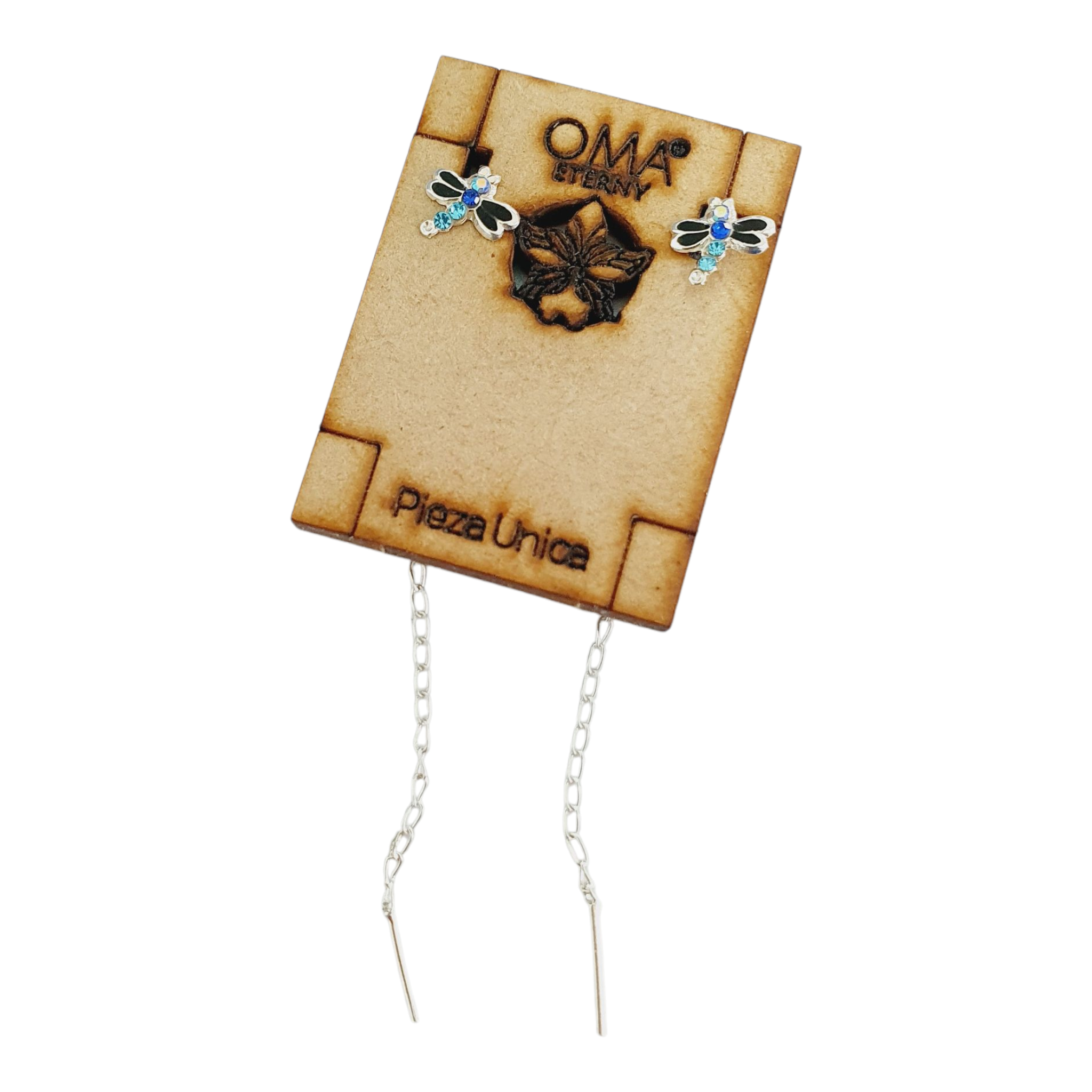 Aretes de plata con mini libelula