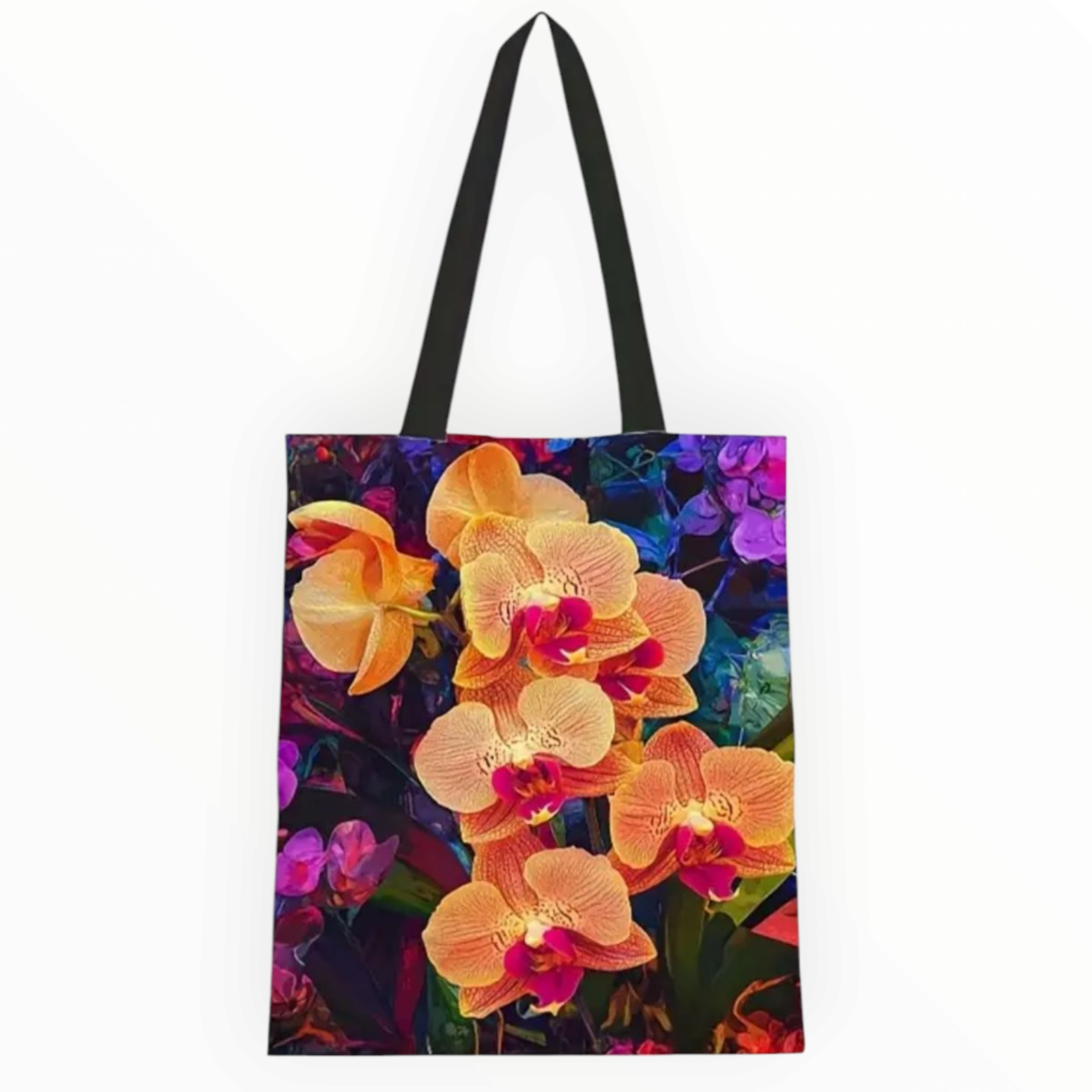 Bolso de orquídeas naranjas