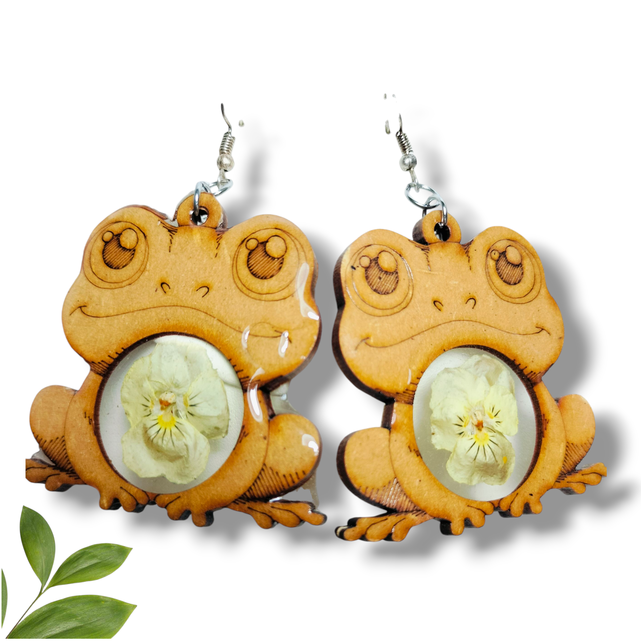 Aretes Colgantes de Ranitas