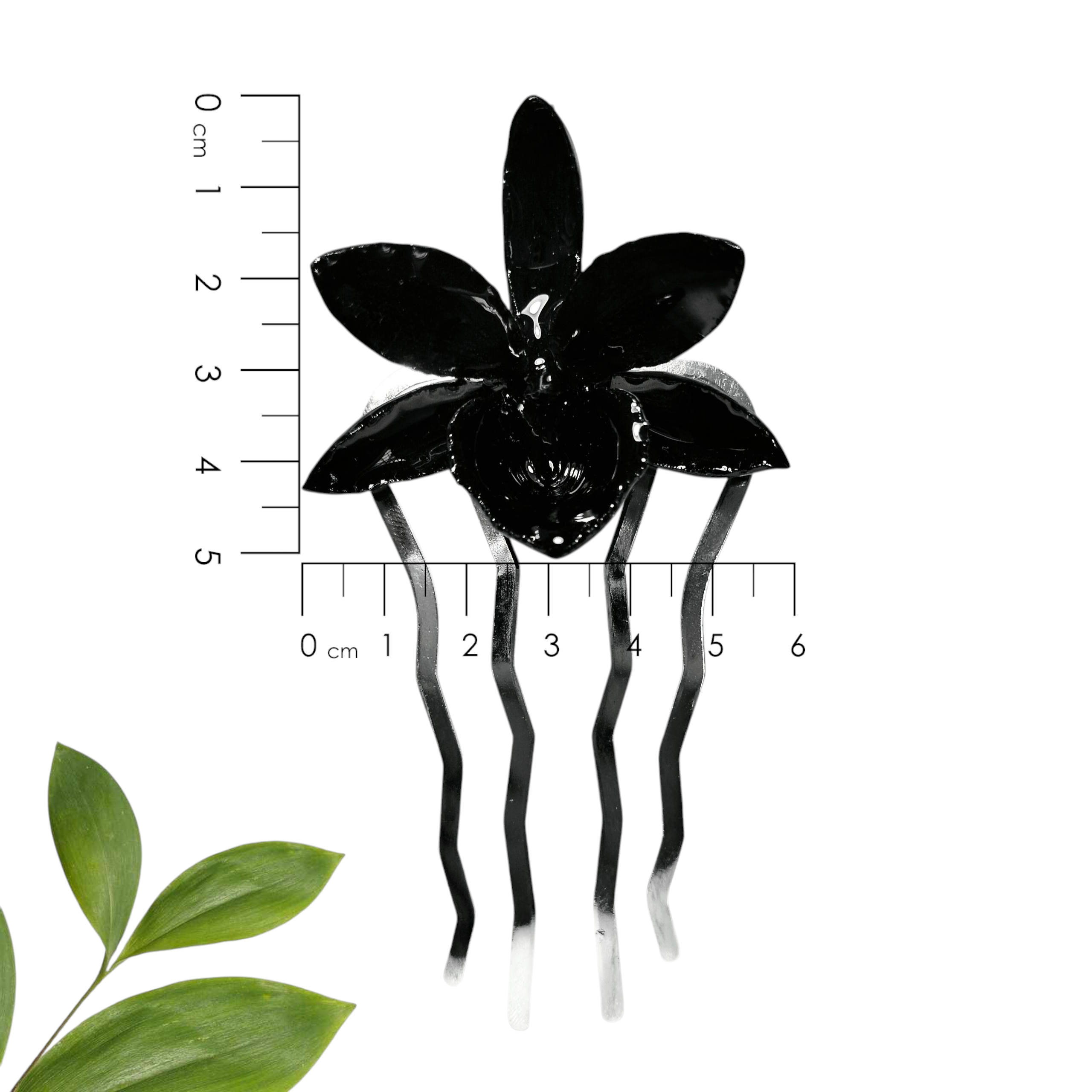 Peineta de Orquídea Negra