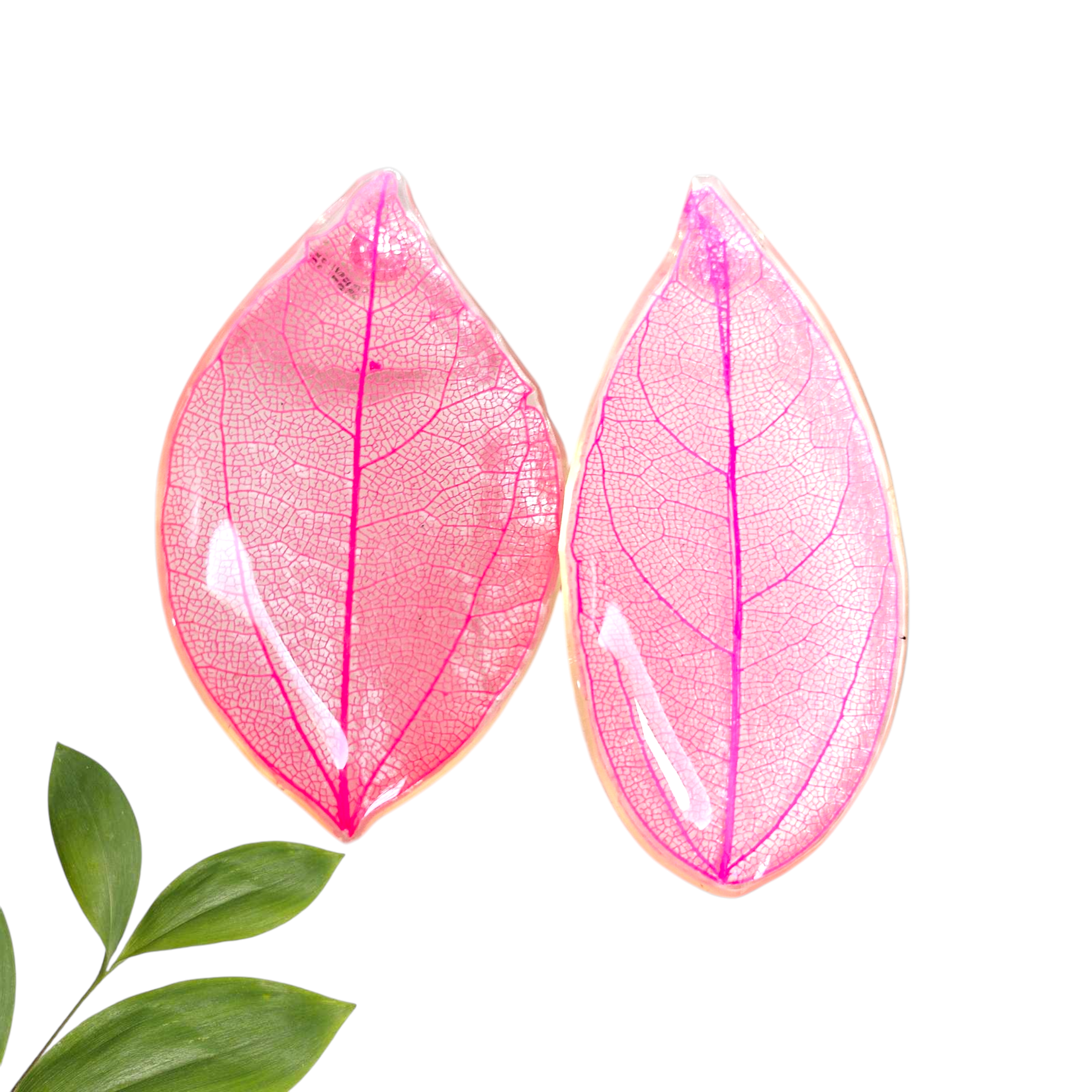 Aretes de Hojas Rosas