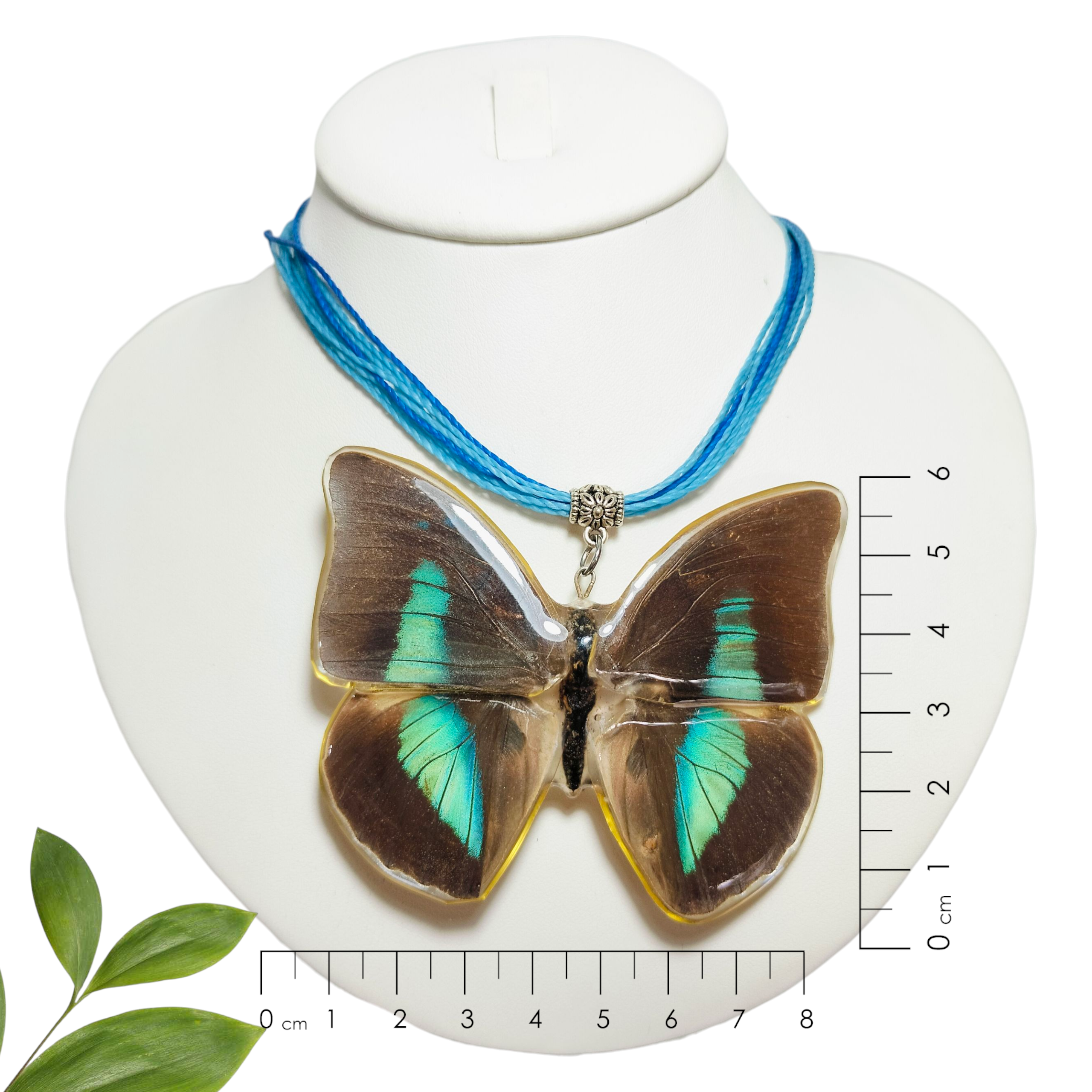 Dije de Mariposa Negra con Turquesa