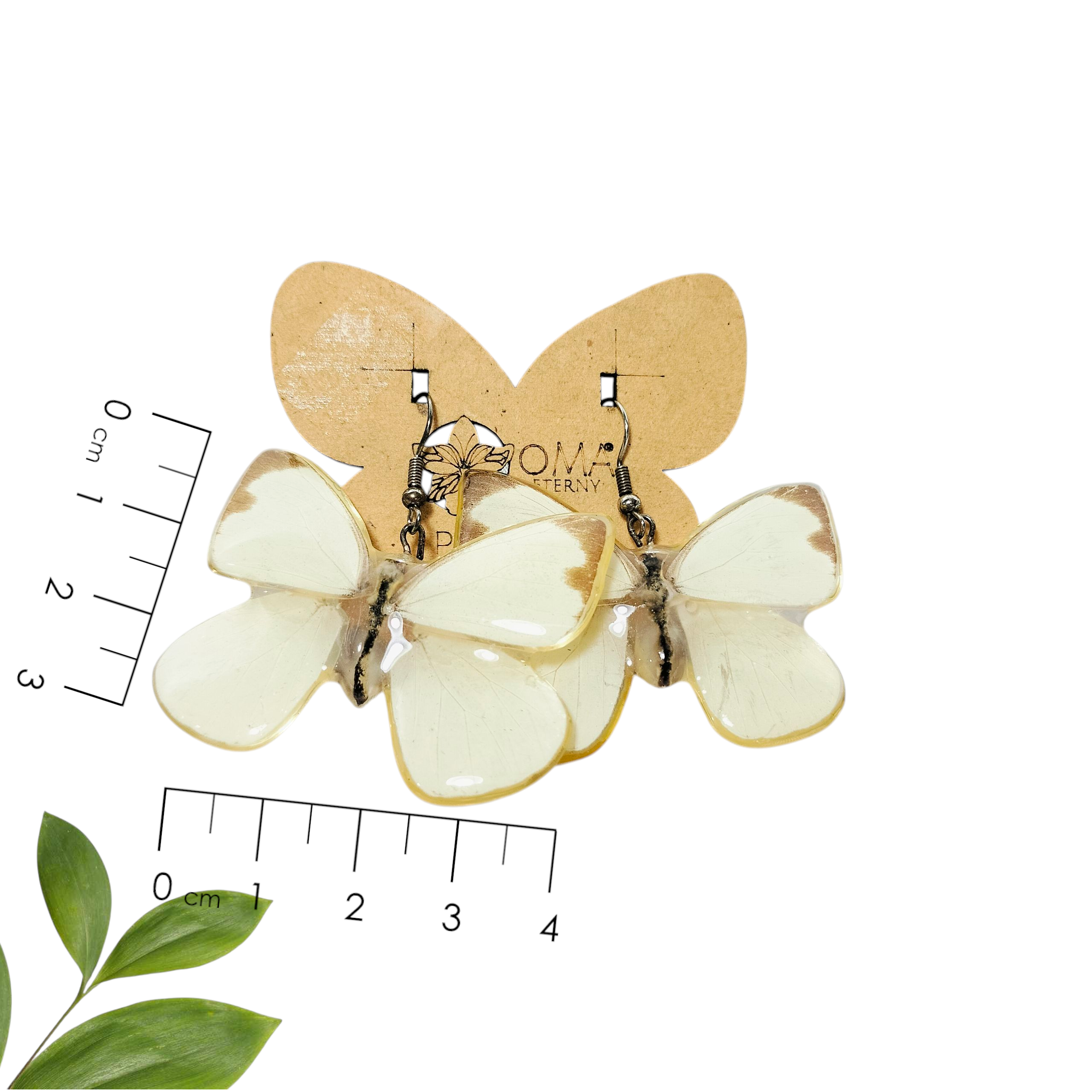 Aretes de Mariposa Blanca