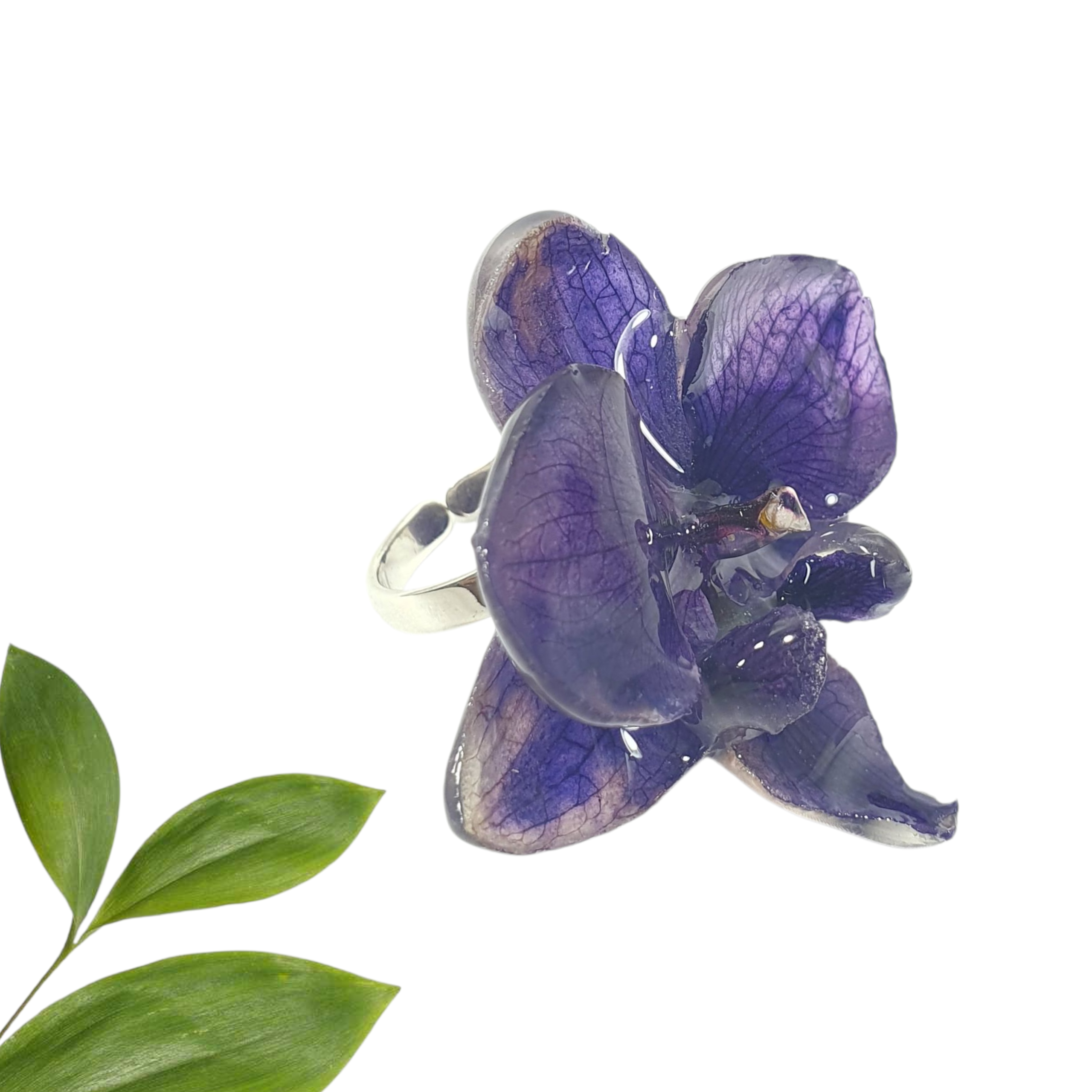 Anillo de Orquidea Phalaenopsis morada