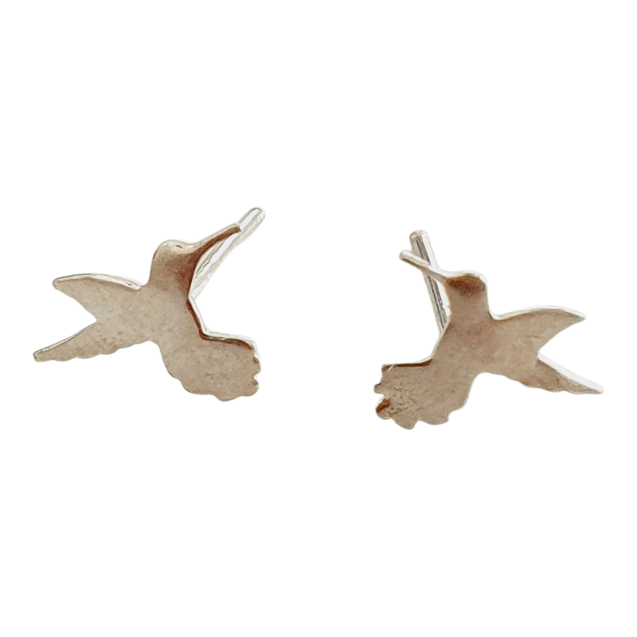 Aretes de plata con mini colibri