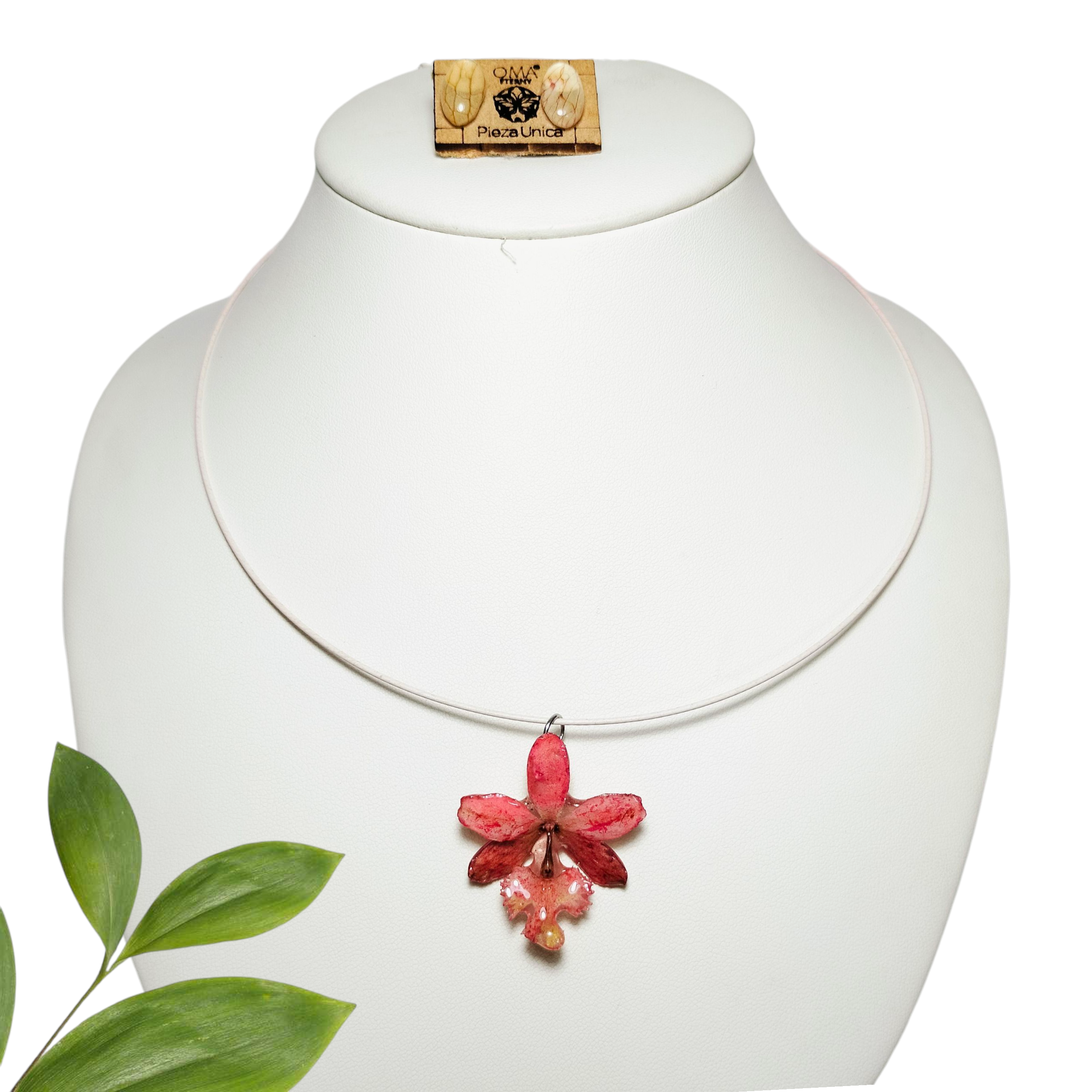 Dije de orquídea rosa