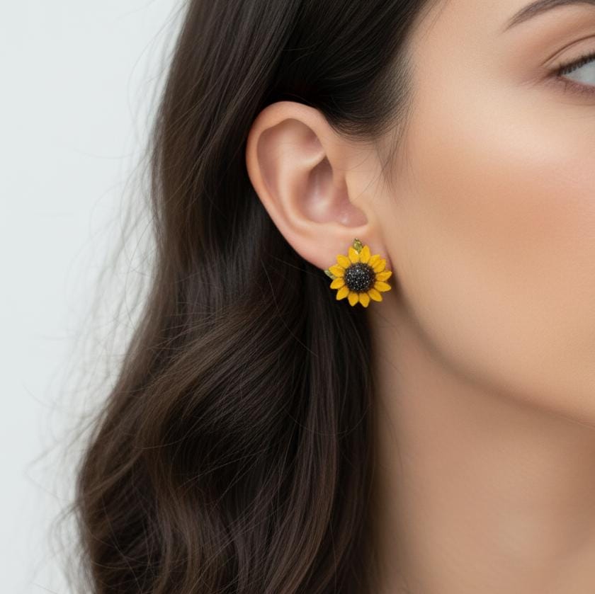 Aretes de Mini Girasoles
