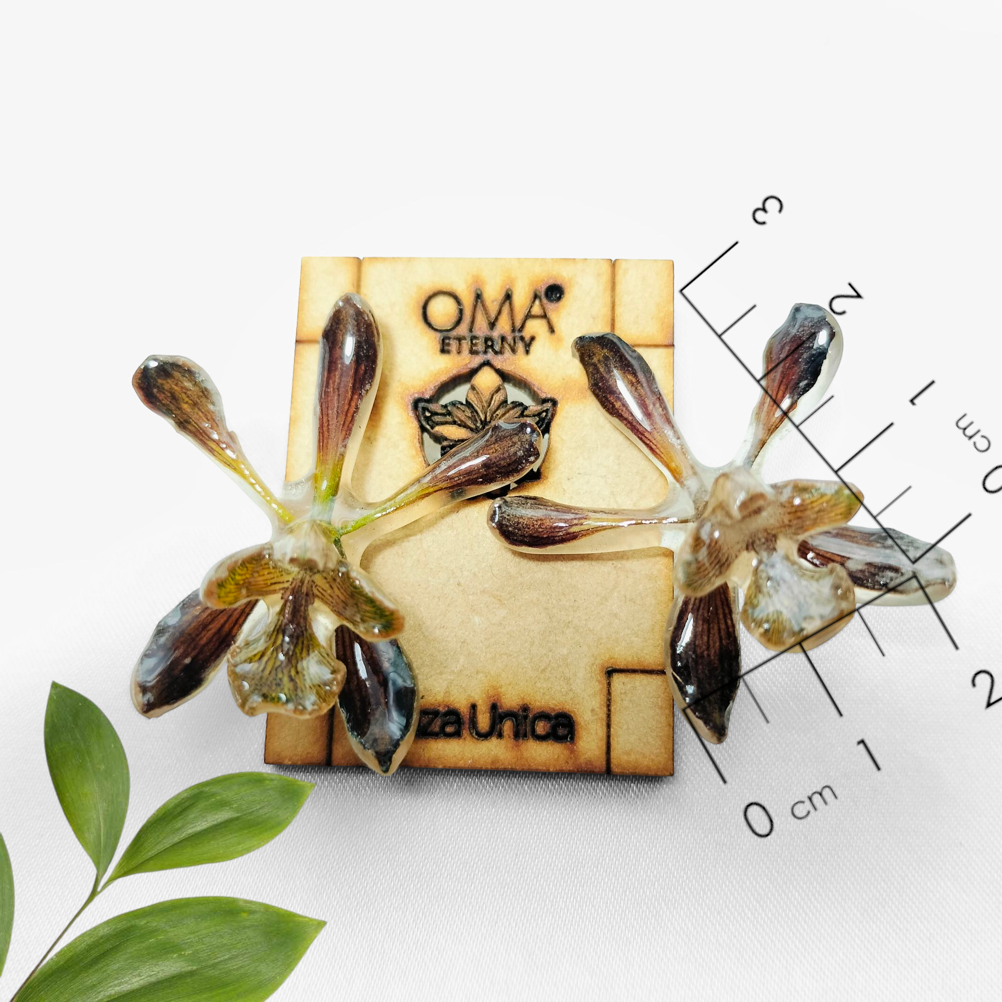 Aretes de Orquídea Café