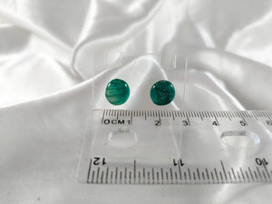 Aretes de pétalos de orquídea verdes