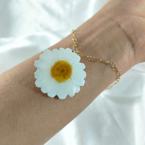 Pulsera de chapa de oro y collar de Margarita 🌼