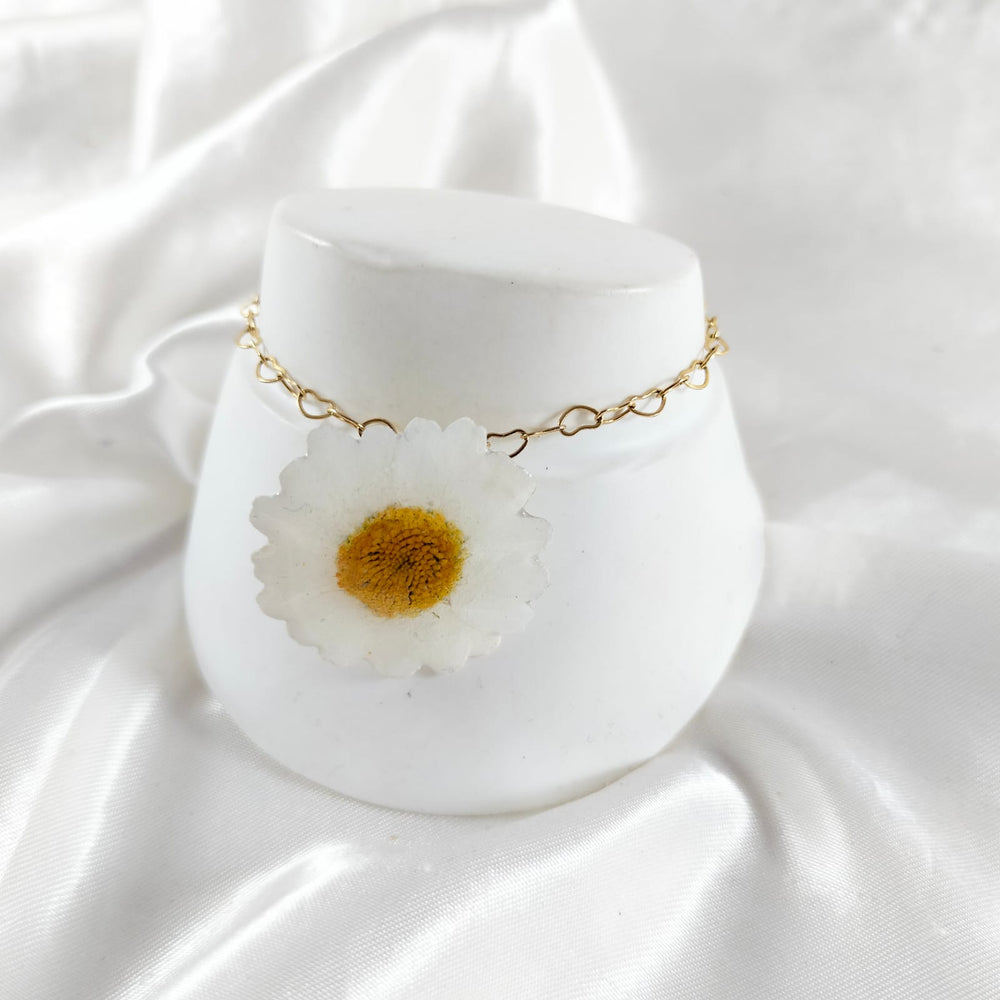 Pulsera de chapa de oro y collar de Margarita 🌼